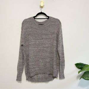 Leith Nordstrom Marled Taupe Alpaca Blend Knit Oversized Crewneck Sweater